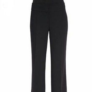 Eileen Fisher Wide Leg Dress Trouser Pants, Tropical Suiting Black